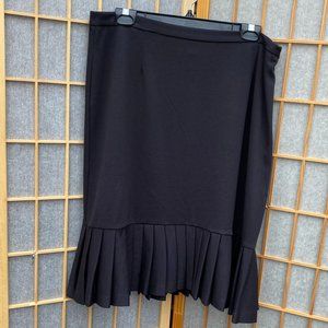 Elementz Ladies Black Bottom Pleated Skirt
